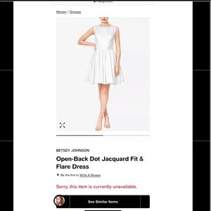Betsey Johnson- Open-Back Dot Jacquard Fit & Flare Dress- sz 4
